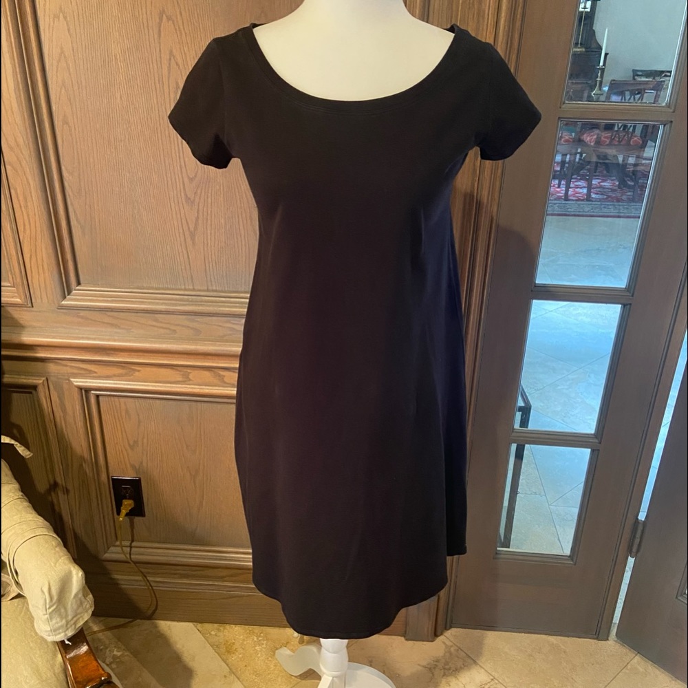 Eileen Fisher Short Sleeve Stretch Organic Dress-S - Picture 2 of 9